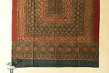 Sakhi . सखी ~ Both Side Block Printed Ajrakh Pure Cotton Dupatta (N)