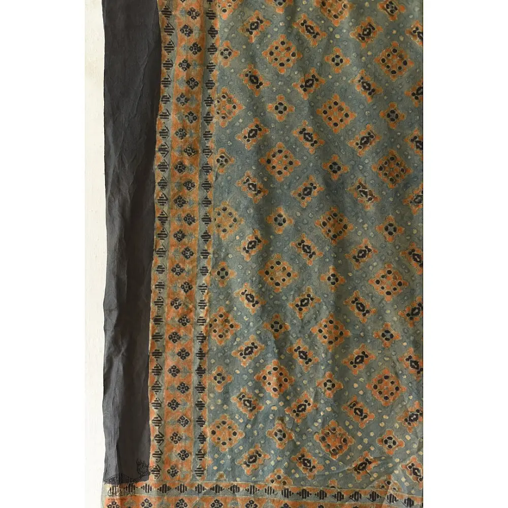 buy Ajrakh Mulberry Silk Dupatta
