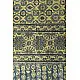 Dual-toned Ajrakh cotton dupatta in green and indigo with intricate detailing