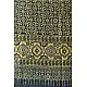 Yellow and Indigo dual-toned Ajrakh dupatta with natural dye finish