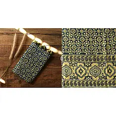 Sakhi . सखी ~ Ajrakh Block Printed Pure Cotton Dupatta (H)
