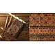 Multi-coloured Ajrakh pure cotton dupatta with layered resist dye patterns