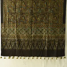 Sakhi . सखी ⁂ Ajrakh Block Printed Pure Cotton Dupatta (28)