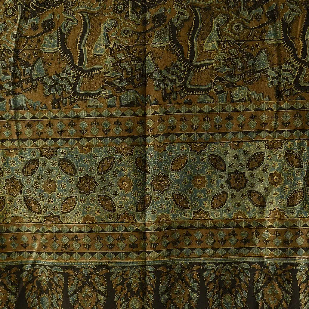 Ajrakh handcrafted cotton dupatta with timeless ethnic design