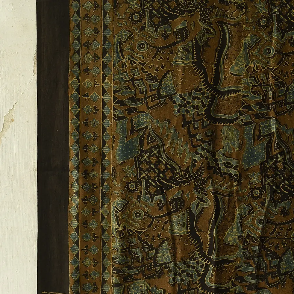 Ajrakh handcrafted cotton dupatta with timeless ethnic design