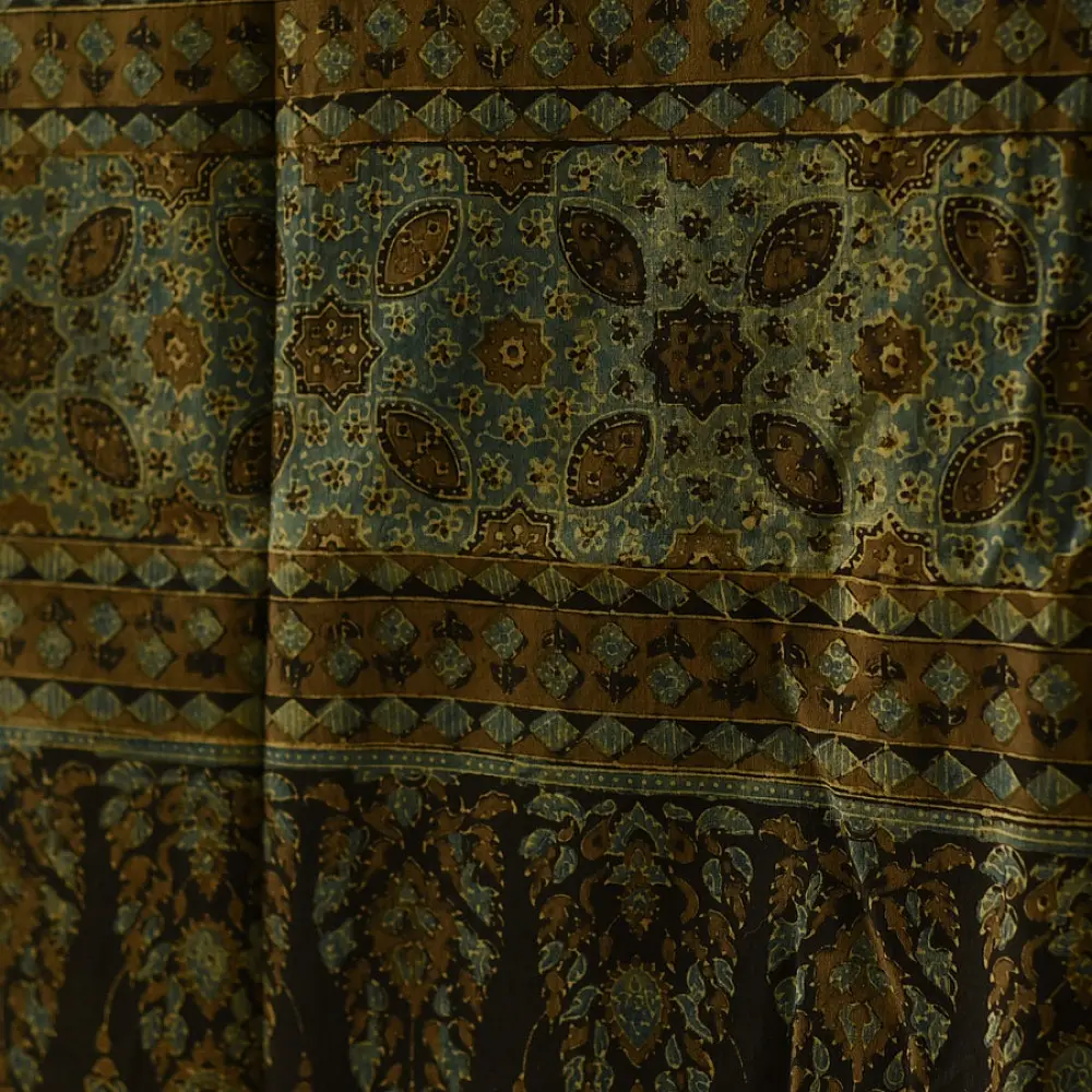 Ajrakh handcrafted cotton dupatta with timeless ethnic design
