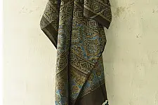 Sakhi . सखी ⁂ Ajrakh Block Printed Pure Cotton Dupatta  (29)