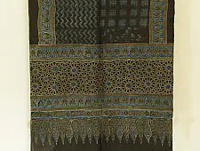 Kafi | Ajrakh Hand Block Printed ~ Linen Stole