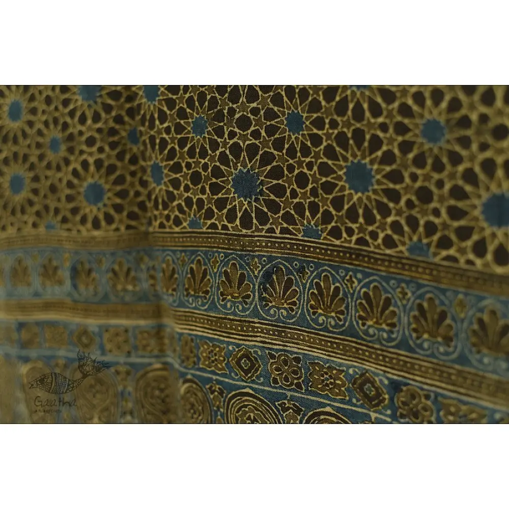 shop Ajrakh Hand Block Printed ~ Linen Stole