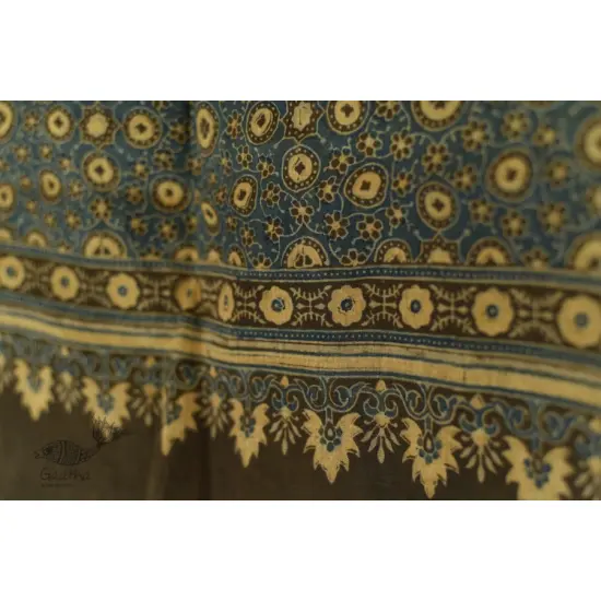 shop Ajrakh Block Print ~ Handloom Linen Stole