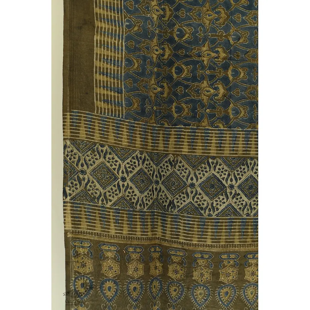 shop Ajrakh Hand Block Printed ~ Linen Stole