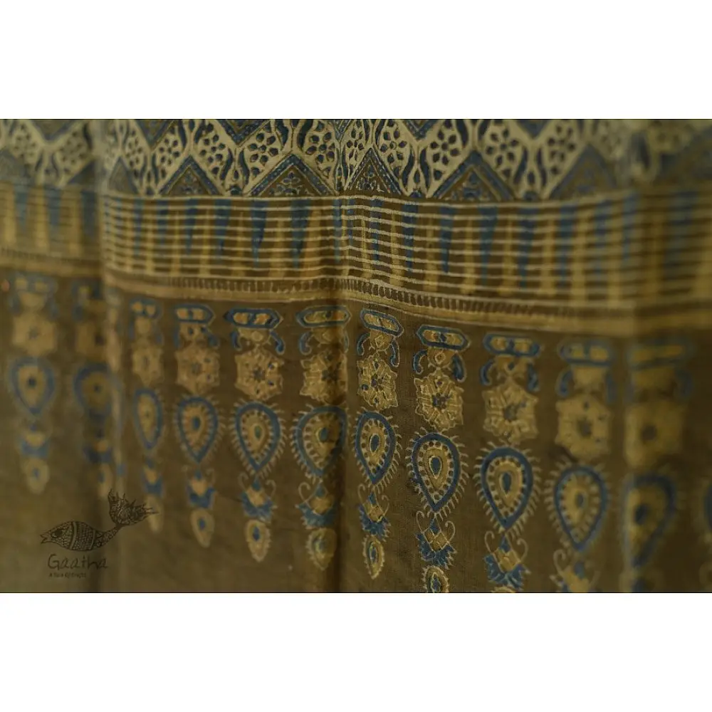 shop Ajrakh Hand Block Printed ~ Linen Stole