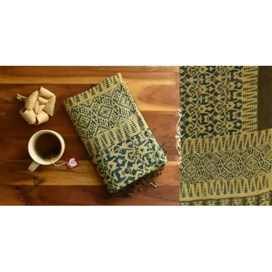 shop Ajrakh Hand Block Printed ~ Linen Stole