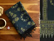 Kafi | Ajrakh Linen Stole - Blue