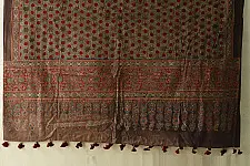 Sakhi . सखी ⁂ Ajrakh Block Printed Pure Cotton Dupatta (31)