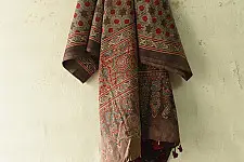 Sakhi . सखी ⁂ Ajrakh Block Printed Pure Cotton Dupatta (31)