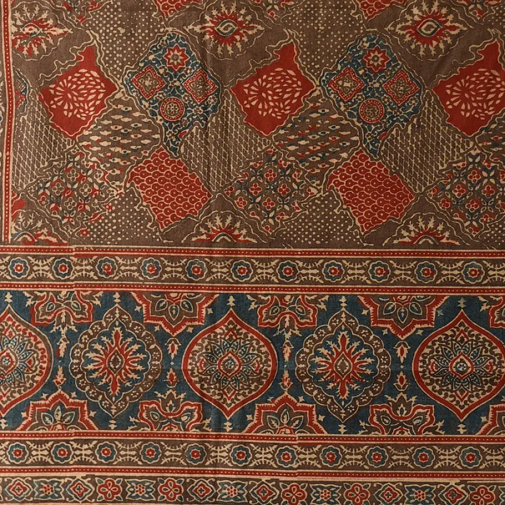 Breathable cotton Ajrakh dupatta with heritage-inspired patterns