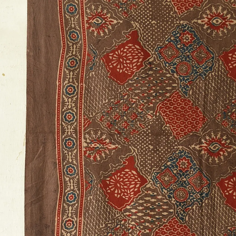 Breathable cotton Ajrakh dupatta with heritage-inspired patterns
