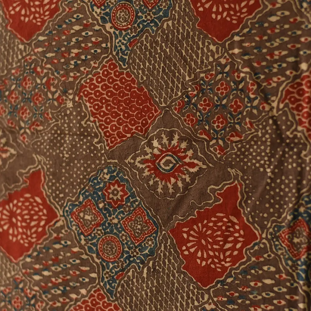 Breathable cotton Ajrakh dupatta with heritage-inspired patterns