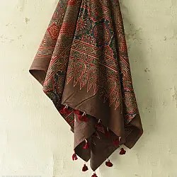 Sakhi . सखी ⁂ Ajrakh Block Printed Pure Cotton Dupatta (33)