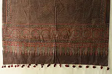 Sakhi . सखी ⁂ Ajrakh Block Printed Pure Cotton Dupatta (34)