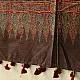 Ajrakh printed cotton dupatta with intricate hand carved block patterns