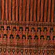 Linear Patterned Orange and Black Pure Cotton Ajrakh Printed Dupatta