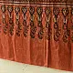 Linear Patterned Orange and Black Pure Cotton Ajrakh Printed Dupatta