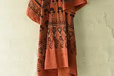 Sakhi . सखी ⁂ Ajrakh Block Printed Pure Cotton Dupatta (35)