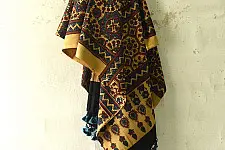 Sakhi . सखी ⁂ Ajrakh Block Printed Pure Cotton Dupatta (36)