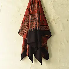 Sakhi . सखी ⁂ Ajrakh Block Printed Pure Cotton Dupatta (38)