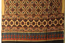 Sakhi . सखी ⁂ Ajrakh Block Printed Pure Cotton Dupatta (40)