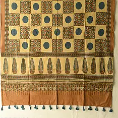 Sakhi . सखी ⁂ Ajrakh Block Printed Pure Cotton Dupatta (41)