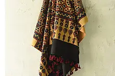 Sakhi . सखी ⁂ Ajrakh Block Printed Pure Cotton Dupatta (43)