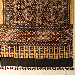 Sakhi . सखी ⁂ Ajrakh Block Printed Pure Cotton Dupatta (43)