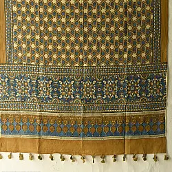 Sakhi . सखी ⁂ Ajrakh Block Printed Pure Cotton Dupatta (44)