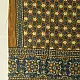 Shop Dual Toned Yellow and Indigo Ajrakh Block Printed Pure Cotton Dupatta 