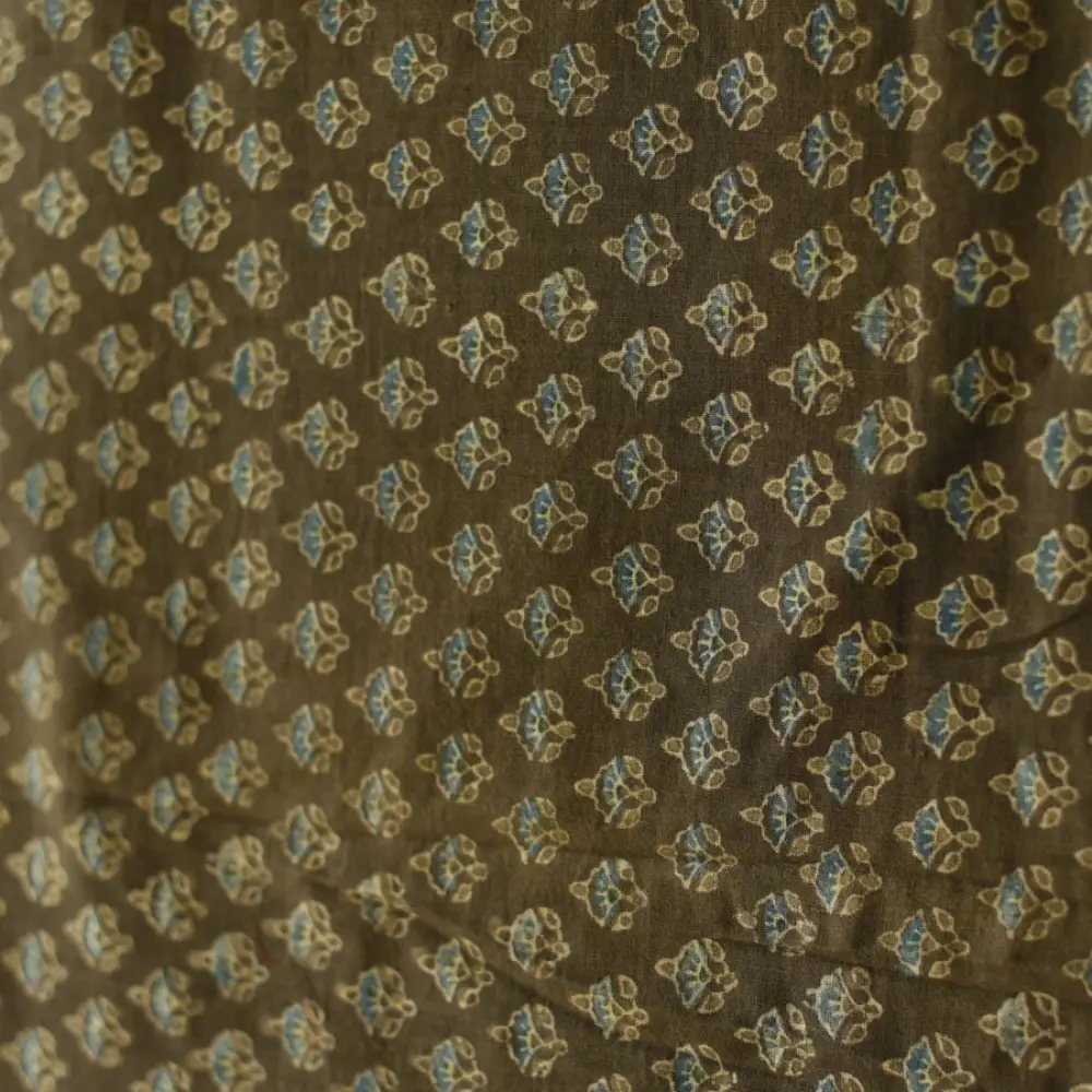 Shop Dual Toned Pure Cotton Ajrakh Block Printed Dupatta