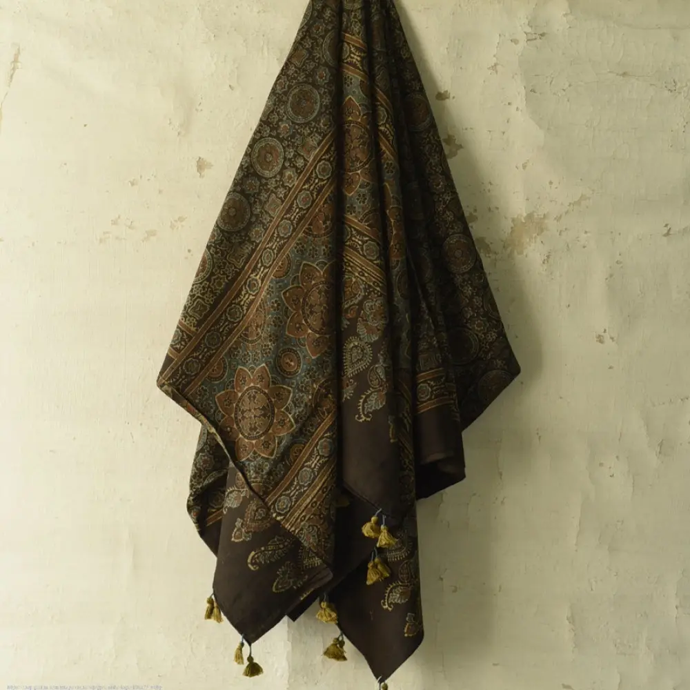 Explore Handmade Ajrakh Pure Cotton Dupatta Crafted with Natural Dyes