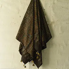 Sakhi . सखी ⁂ Ajrakh Block Printed Pure Cotton Dupatta (46)