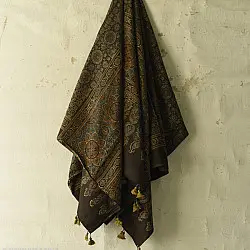 Sakhi . सखी ⁂ Ajrakh Block Printed Pure Cotton Dupatta (46)