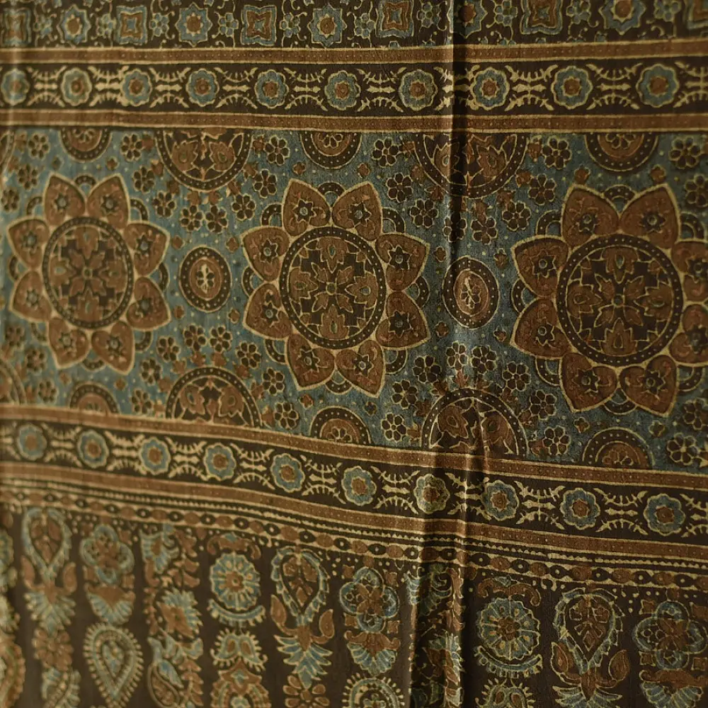 Explore Handmade Ajrakh Pure Cotton Dupatta Crafted with Natural Dyes
