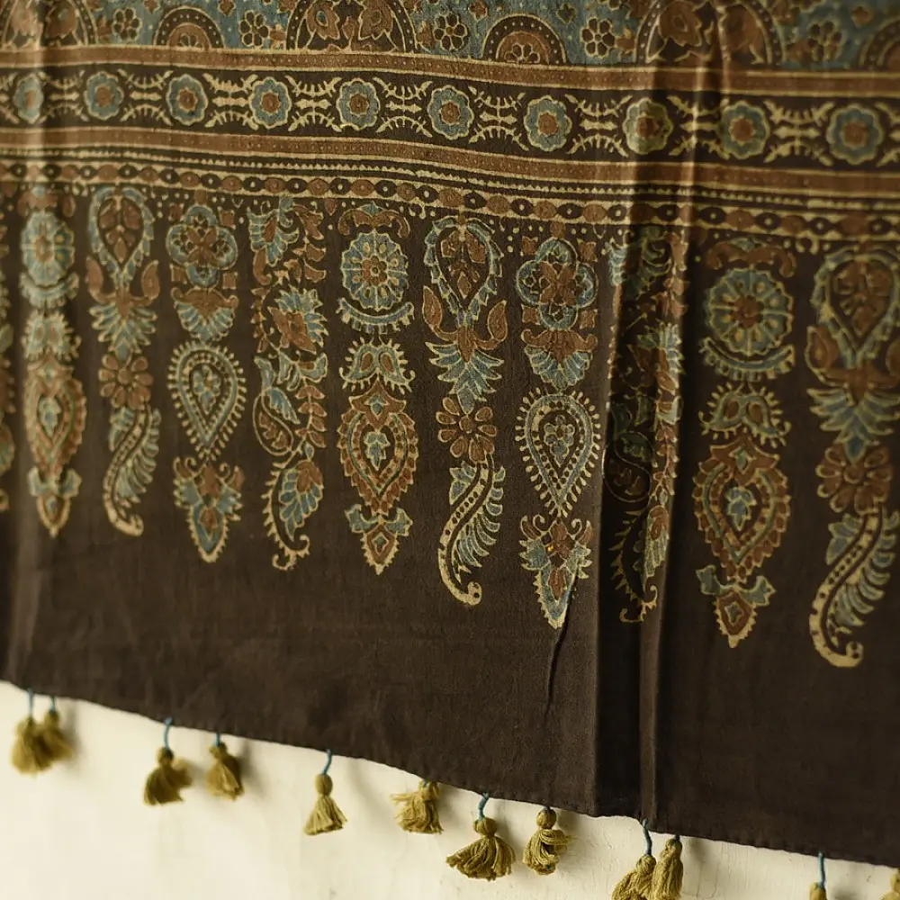 Explore Handmade Ajrakh Pure Cotton Dupatta Crafted with Natural Dyes