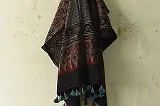 Sakhi . सखी ⁂ Ajrakh Block Printed Pure Cotton Dupatta (47)