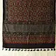 Premium Ajrakh block printed pure cotton dupatta with intricate detailing
