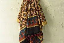 Sakhi . सखी ⁂ Ajrakh Block Printed Pure Cotton Dupatta (51)