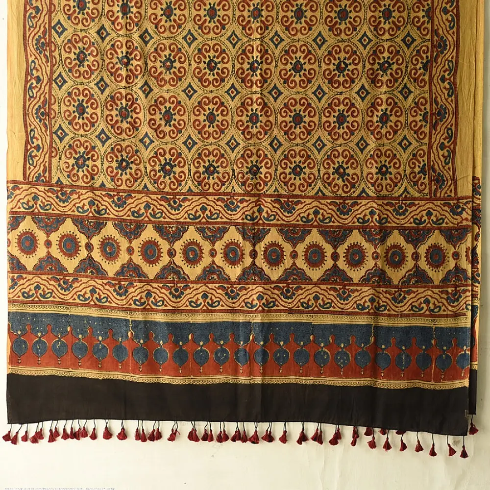 Discover Traditional Ajrakh Cotton Dupatta 
