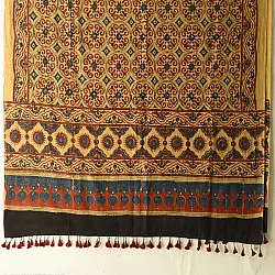 Sakhi . सखी ⁂ Ajrakh Block Printed Pure Cotton Dupatta (51)