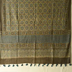 Sakhi . सखी ⁂ Ajrakh Block Printed Pure Cotton Dupatta  (52)