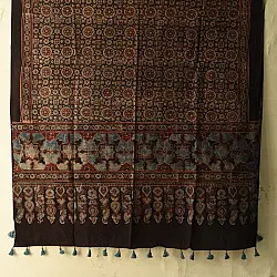 Sakhi . सखी ⁂ Ajrakh Block Printed Pure Cotton Dupatta  (54)